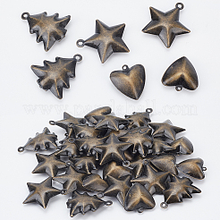 30 stücke 3 arten weihnachten eisen anhänger&nbsp;IFIN-NB0001-61