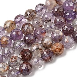 Perles rondes en quartz fantôme violet naturel&nbsp;G-Z127-B01-10mm