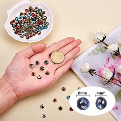 Cabochons di vetro&nbsp;PH-GGLA-WH0001-01B