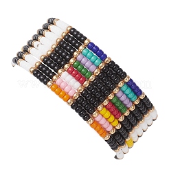 8 bracelet extensible en perles de verre pour femmes et hommes&nbsp;BJEW-MZ00275