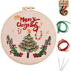 Weihnachts-DIY-Stickerei-Starter-Kits für Anfänger&nbsp;AJEW-WH20816-026