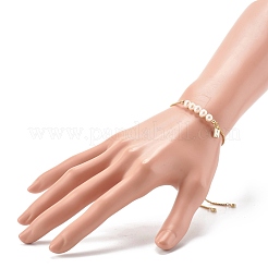 Pulseras deslizantes de perlas naturales ajustables&nbsp;BJEW-JB06525