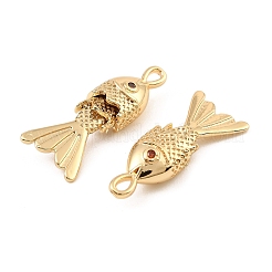 Pendentifs avec zircon cubiques à micro-pavés en laiton&nbsp;KK-C155-11G