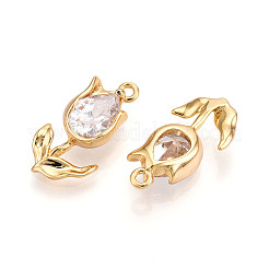 Pendentifs avec zircon cubiques à micro-pavés en laiton&nbsp;KK-N262-115B-G