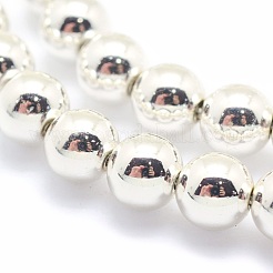 Chapelets de perles en hématite synthétique sans magnétiques&nbsp;G-L485-01G-S