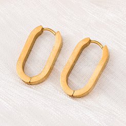 Pendientes de aro de acero inoxidable 304 con revestimiento al vacío de PVD&nbsp;X-STAS-S103-21G
