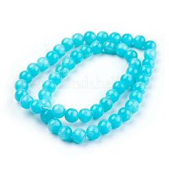 Natürliche gelbe Jade Perlen Stränge&nbsp;G-G598-8mm-YXS