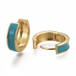 Laiton Huggie boucles d'oreilles&nbsp;EJEW-F260-05C-G