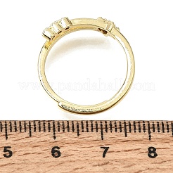 Bagues en laiton micro pavées en oxyde de zirconium transparent pour femmes&nbsp;CU-CBAE7DF-12G-03