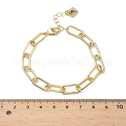 Messing Büroklammer Kette Armbänder&nbsp;BJEW-C138-01G