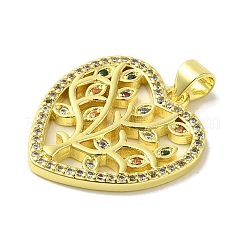 Colgante micropavé cubic zirconia de latón&nbsp;KK-Z042-21G-02