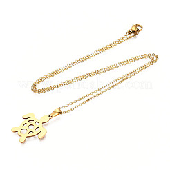 201 colliers pendentifs en acier inoxydable&nbsp;NJEW-S105-JN691-45-2