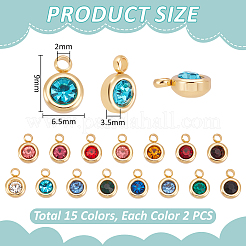 30 Stück 15 Farben Ionenbeschichtung (IP) 304 Edelstahl Charms&nbsp;STAS-UN0064-03