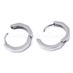 Pendientes de aro huggie de acero inoxidable 304 que no se deslustran&nbsp;STAS-R115-22P