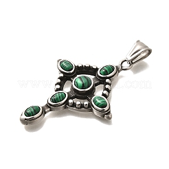 Tinti ciondoli malachite sintetici&nbsp;STAS-R140-05AS-02