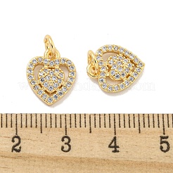 Messing Micro Pave kubisch klar Zirkonia Charms&nbsp;KK-Z044-23G