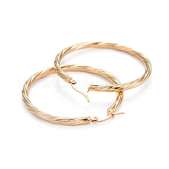 Orecchini a cerchio in acciaio inossidabile 304&nbsp;EJEW-L232-015G