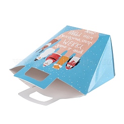 Sac cadeau en papier kraft créatif pliable rectangle thème noël&nbsp;CON-B002-02D
