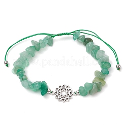 7 Stück Chakra-Thema natürliche und synthetische gemischte Edelsteinsplitter geflochtene Perlenarmbänder&nbsp;BJEW-JB11326