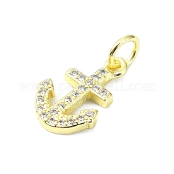 Pendentifs avec zircon cubiques à micro-pavés en laiton&nbsp;KK-H475-30G-02