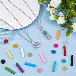 DIY Diffusor Amulett Parfüm Medaillon Anhänger Halsketten Herstellung Kits&nbsp;NJEW-HS0001-21