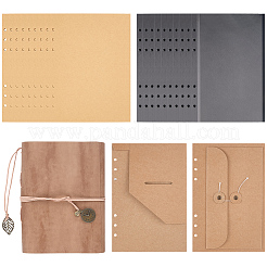 Álbum de fotos rectangular de imitación de cuero con encuadernación de aleación para álbumes de recortes&nbsp;AJEW-WH20006-475C