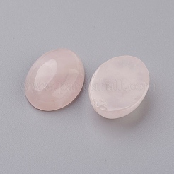 Cabochons à fond plat en quartz rose naturel&nbsp;G-G741-18x25mm-21