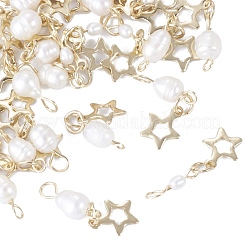 30 pendentif en perle de culture d'eau douce naturelle (3 styles disponibles) et acier inoxydable 201&nbsp;PALLOY-TAC0316