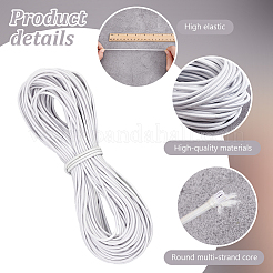 Cordon élastique en polyester de 30 mètre&nbsp;EW-WH0019-05B