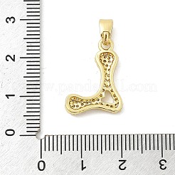 Pendentifs avec zircon cubiques à micro-pavés en laiton&nbsp;ZIRC-C012-01G-12