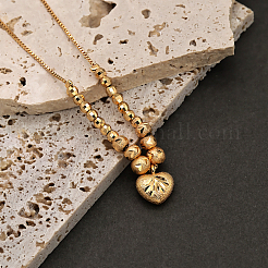 Elegantes collares pendientes de cobre amarillo del corazón para las mujeres&nbsp;RB7498