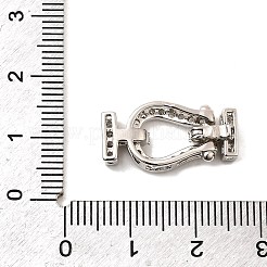 Messing Micro Pave klare Zirkonia Falte über Verschlüsse&nbsp;X-KK-C075-31P