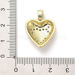 Placage de crémaillère en laiton micro pavé pendentifs en zircone cubique claire&nbsp;KK-M276-05G