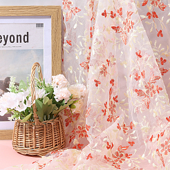 Spitzenstoff aus Polyester mit Blumenmuster und Stickerei&nbsp;DIY-WH0888-199B