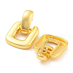 Aretes colgantes cuadrados de latón chapado en bastidor&nbsp;EJEW-A028-15G