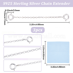 3 Kettenverlängerung aus Sterlingsilber&nbsp;STER-BBC0009-70A