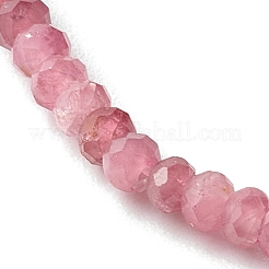 Bracciali elasticizzati con perline di tormalina naturale sfaccettata&nbsp;BJEW-JB06383-04