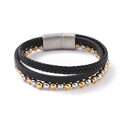 Pulseras de microfibra de varios hilos&nbsp;BJEW-P278-01