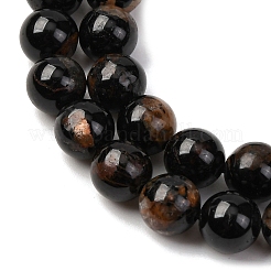 Abalorios naturales turmalina negro hebras&nbsp;X-G-F666-05A-8mm
