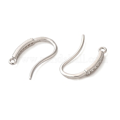 Ganchos para pendientes de plata de ley chapados en rodio antideslustre&nbsp;STER-NH0011-01P