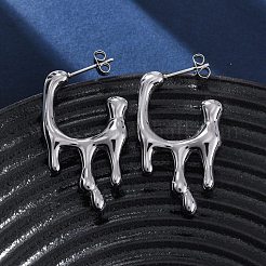 Boucles d'oreilles à tige en acier inoxydable 304&nbsp;EJEW-B108-16P