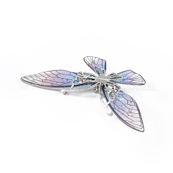 Broche de mariposa de resina brillante con rhinestone de cristal&nbsp;LS-JEWB-P016-04P-03