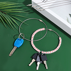 20 porte-clés en fil d'acier inoxydable 304&nbsp;AJEW-GA0006-85