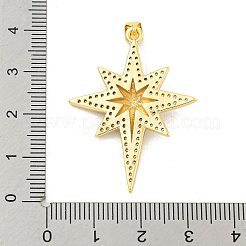 Placage de crémaillère en laiton micro pavé pendentifs en zircone cubique claire&nbsp;X-KK-K341-72G