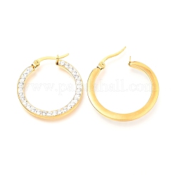 Orecchini a cerchio in acciaio inossidabile 304&nbsp;EJEW-C501-19G-B