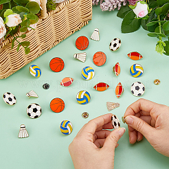 25 broche deportivo de esmalte de 5 estilos&nbsp;JEWB-FH0002-70