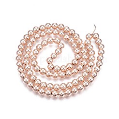 Chapelets de perles en hématite synthétique sans magnétiques&nbsp;G-L485-01C-RG