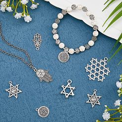 60pcs 6 style pendentif en alliage de style tibétain&nbsp;FIND-FH0005-56