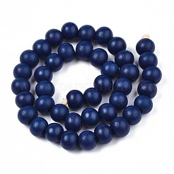 Brins de perles en bois naturel peint&nbsp;WOOD-S053-54C
