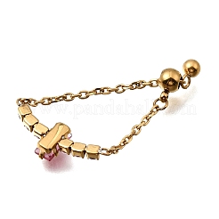 Corde regolabili in acciaio inossidabile 304 con pavé di zirconi cubici&nbsp;RJEW-P189-02B-G